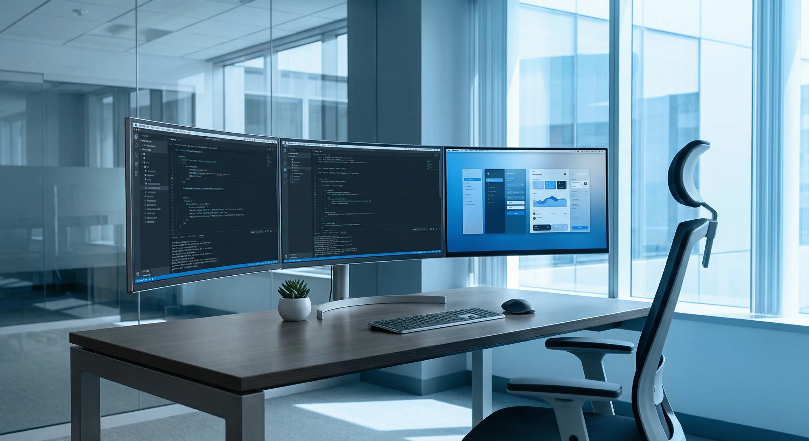 Software development company in Cardiff - SilverDots IT Solutions professional workspace with modern development tools